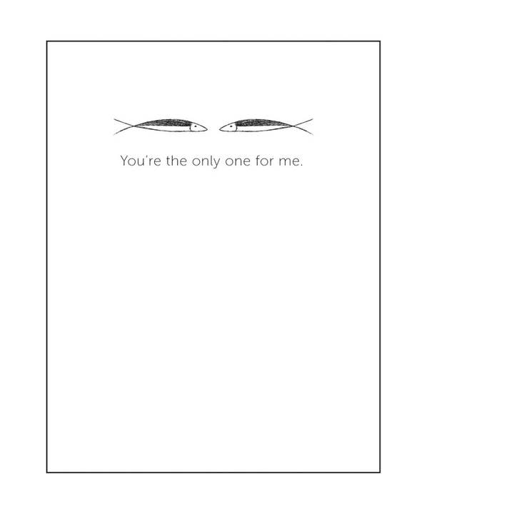 Ilee Papergoods - Wholesale Love Card - Fish in the Sea "You're the only one for me" A2 card1