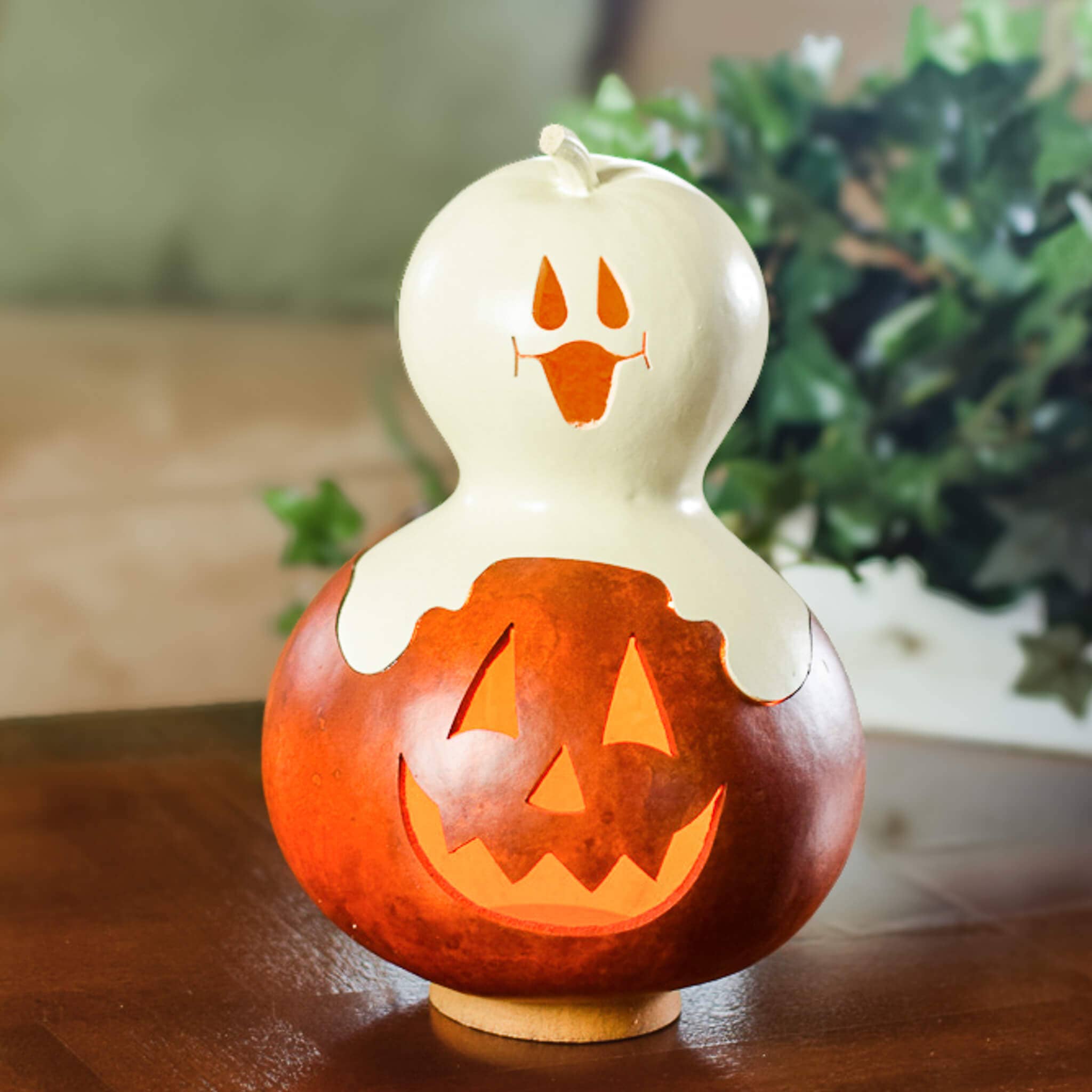 Meadowbrooke Gourds - Wholesale Decorative Tabletop Object - Casper Jack - Medium Lit1