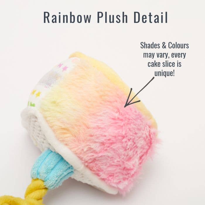 PetLondon - Wholesale Pet Plush Toy - Dog - Rainbow Sparkle Dog Happy Birthday Cake1