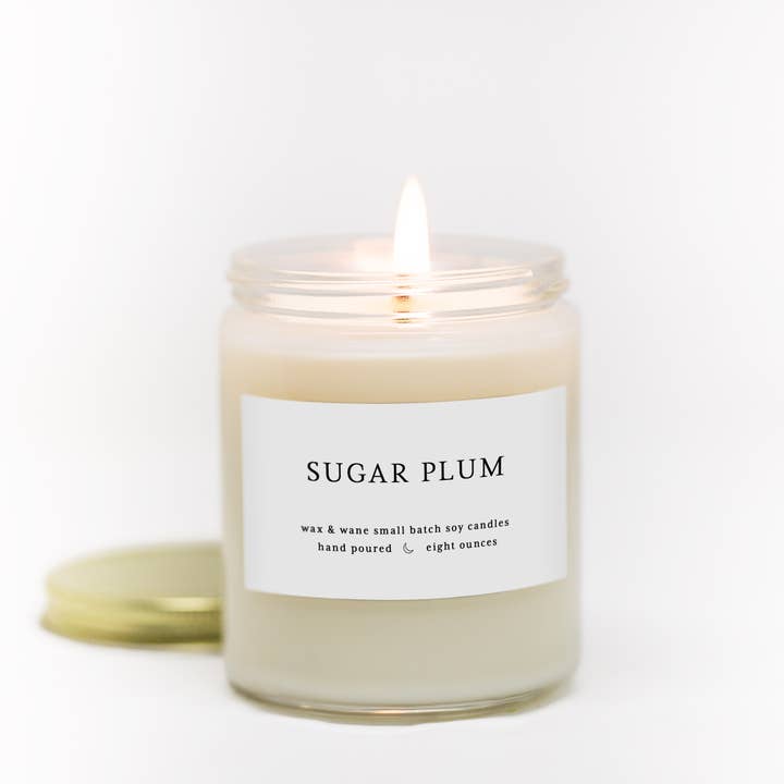 Wax and Wane Candles - Wholesale Jar/Filled Candle - Sugar Plum Modern Soy Candle