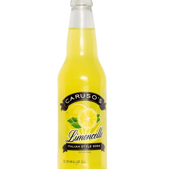 Caruso's Limoncello, 12oz Glass Bottle 12ct for wholesale by Grandpa Joe's Candy Shop