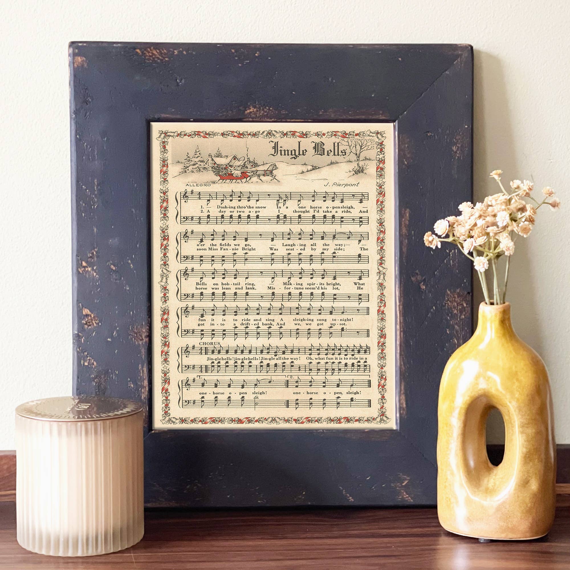 Swinford Designs - Wholesale Christmas Wall Art - Jingle Bells - Vintage Christmas Carol Picture0