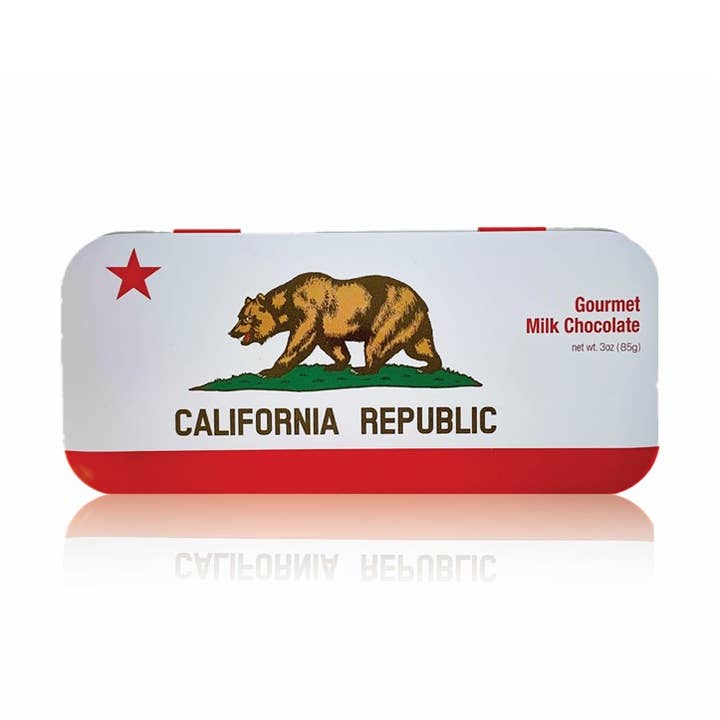 The San Francisco Chocolate Factory - Wholesale Chocolate Bar - California Republic Flag Milk Chocolate - 3oz Tin0