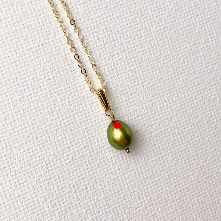 Olivhalsband i sötvattenspärla för wholesale av Isabella Jolie Jewelry