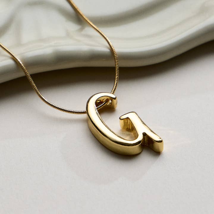 Frem - Wholesale Pendant/Charm Necklace - A Set of 16 Letters Gold Dipped Necklace – Gold & Silver Alphabet Charm Jewelry16