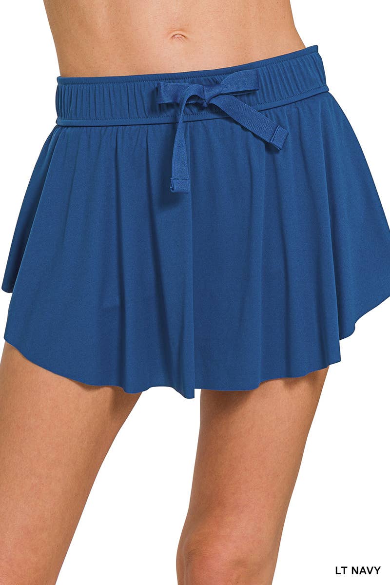 42POPS - Wholesale Athletic Skirt - Women's - ',,....Ruffle Hem Tennis Skirt With Hidden Inner Pockets5