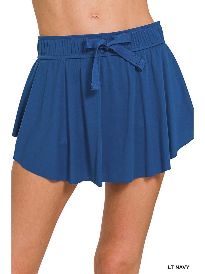 42POPS - Wholesale Athletic Skirt - Women's - ',,....Ruffle Hem Tennis Skirt With Hidden Inner Pockets5
