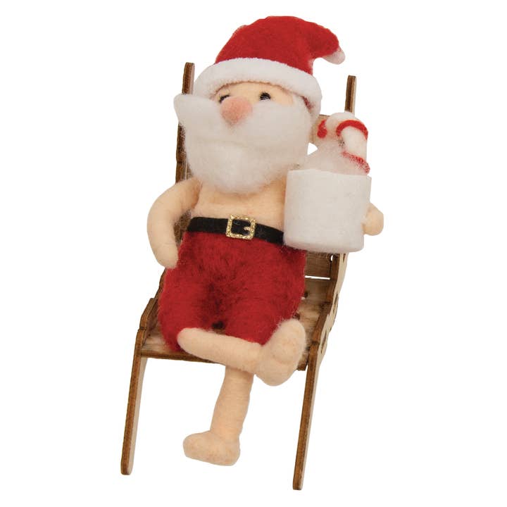 Felted Beach Chair Santa for wholesale by Bright Ideas