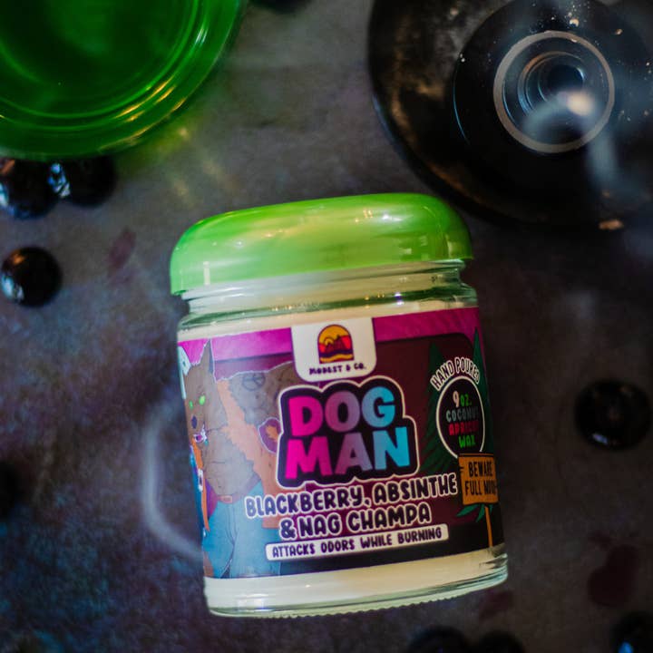 Case of 12 - Dog Man Odor Fighting Candle for wholesale by Modest&Co