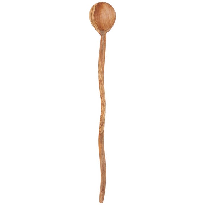 Olive Wood Wavy Spoon for wholesale by Danica Heirloom