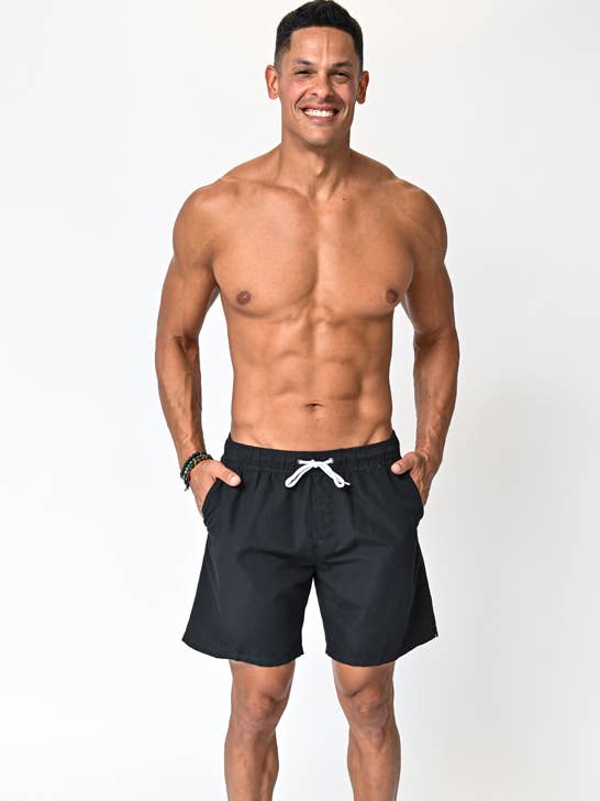 Hawk's Bay - Wholesale Swim Shorts - Men's - Men's Solid Swimming Elastic BoardShorts
