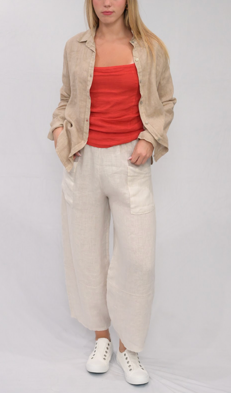 Merci Marie - Wholesale Pants - Women's - Linen Barrel Pants3