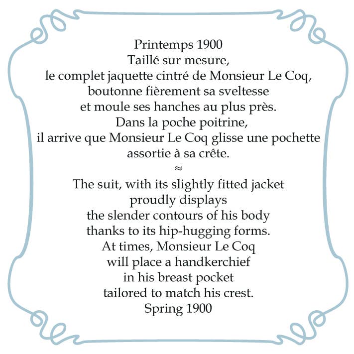 Lets Match and Co - Wholesale Matches - 38 MC. Au Bon Chic Parisien 1900 Monsieur Le Coq 3