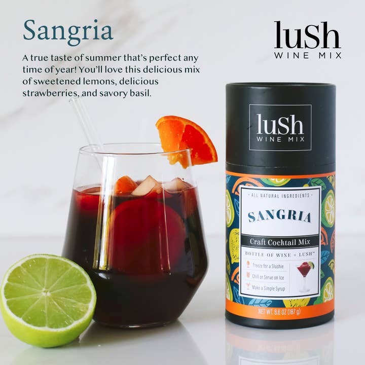 Lush Wine Mix - Wholesale Cocktail Mix/Syrup - Sangria Wine Slushie - 8+Servings Organic Cocktails Mocktail2
