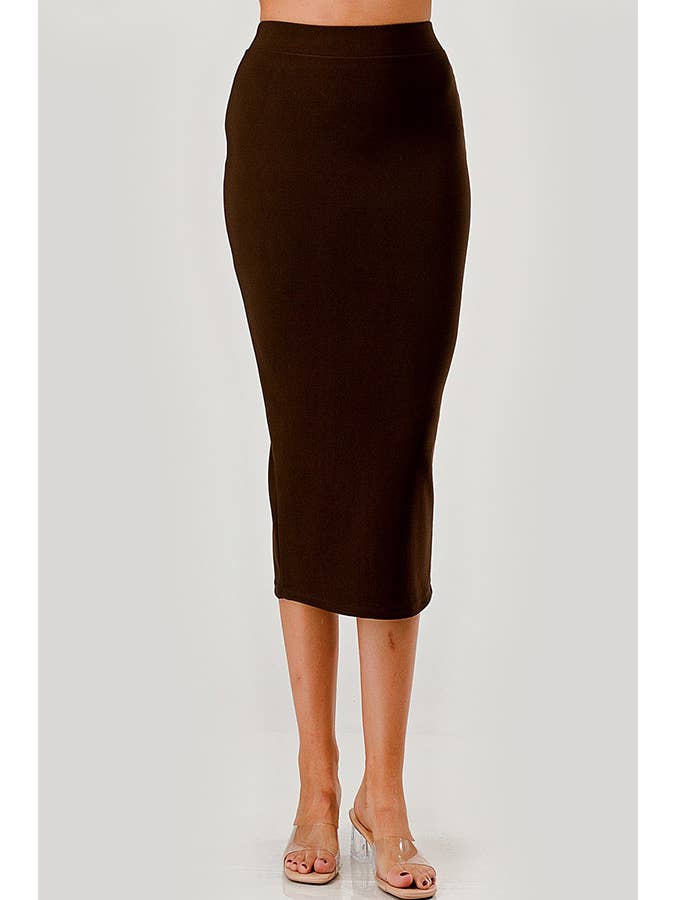MIO WHOLESALE – wholesale Kjol - Dam – 1161LSK STRETCHKJOL MED SLITS BAK