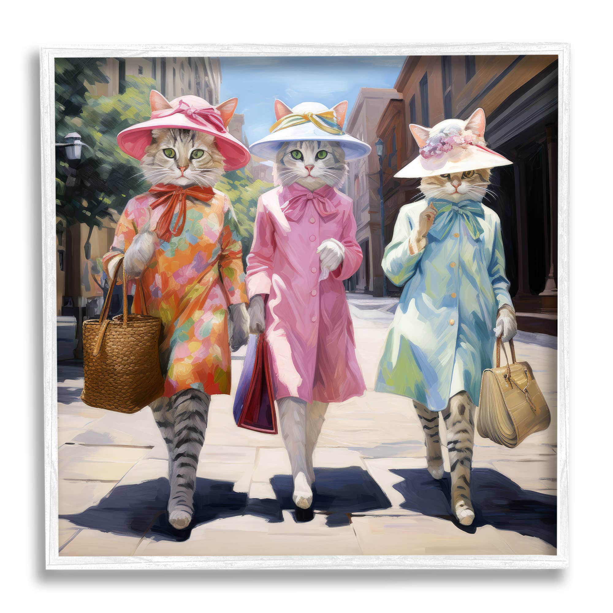 Stupell Industries - Wholesale Art Print - Feline Fashion Cats Framed17