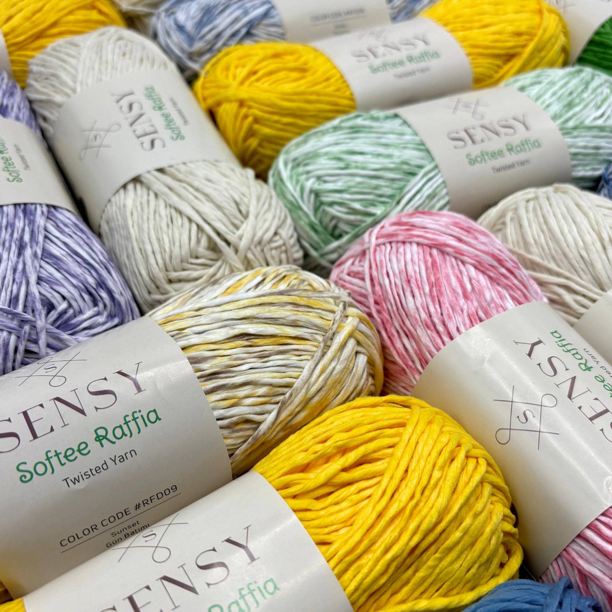 Sensy - Wholesale Yarn - Sensy Softee Raffia Twisted Yarn, 3.5 oz, 109 Yards, 100% Polyester, Gauge 4 Medium38