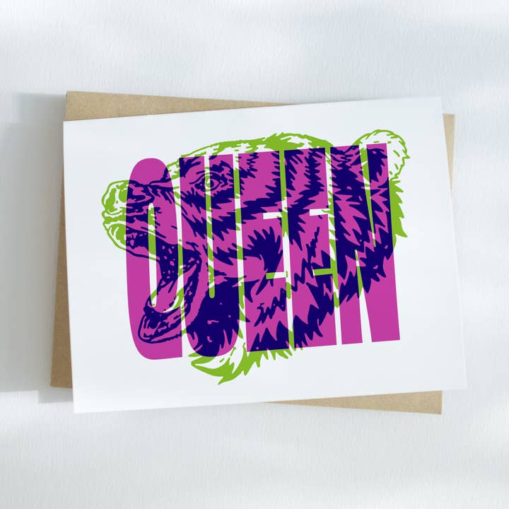 QUEEN Bright typografiska bästa vän uppmuntran kort för wholesale av Holling & West