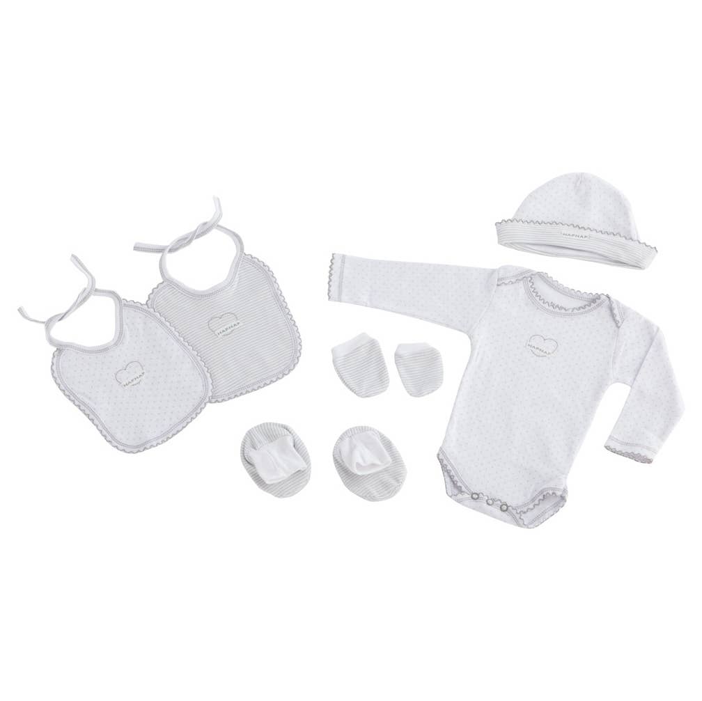 S&P NEWBORN, S.L.(Naf Naf ) - Wholesale Clothing Set - Baby - HEART 6 PIECE NEWBORN SET0