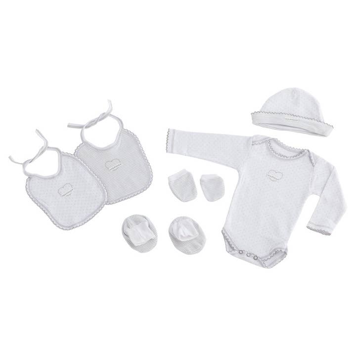 HEART 6 PIECE NEWBORN SET for wholesale by S&P NEWBORN, S.L.(Naf Naf )