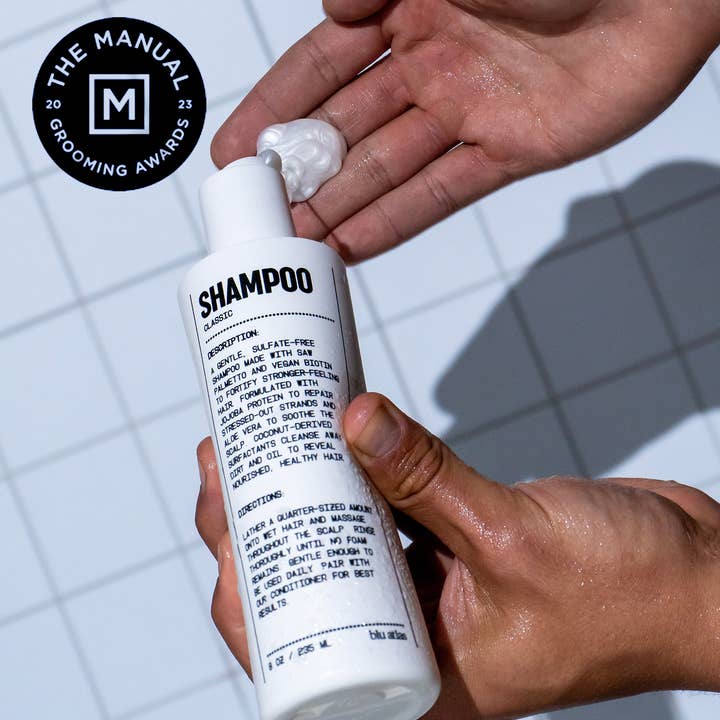 Blu Atlas - Vente Shampoings - Shampooing Cheveux au Palmier Nain & Biotine Végétalienne
