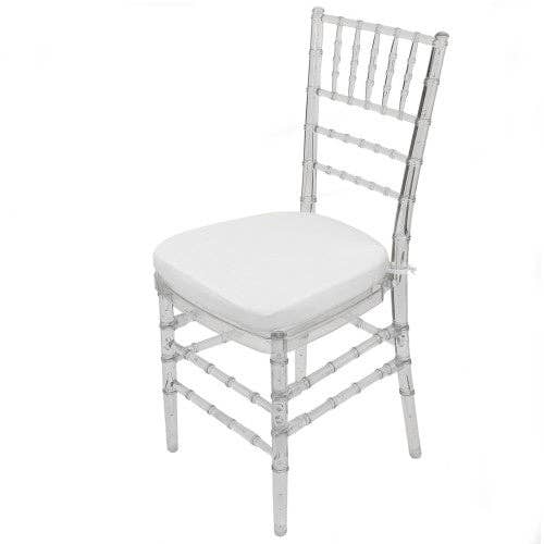 YOUR CHAIR COVERS - Wholesale Chair/Sofa Slipcover - Stretch Spandex Chiavari Pad Cover with Ties White