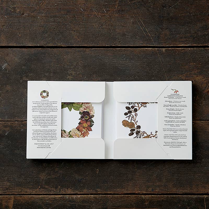 Koustrupco - Vente Cartes de Noël - Cartes carrées Couronnes de Noël - Cartes de Noël2