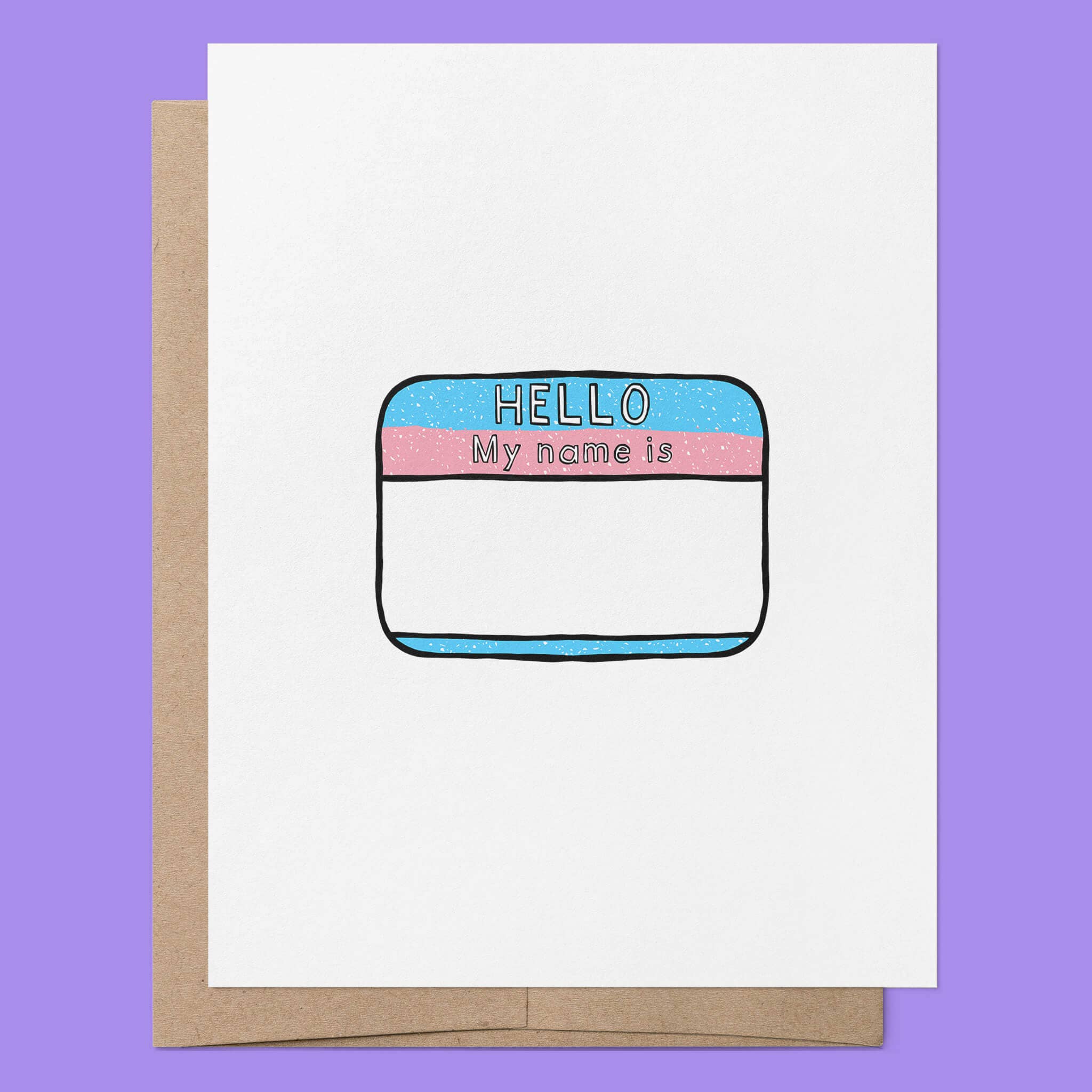 That Queer Card Co – Großhandel Grußkarten für den Alltag – Trans Mein Name Ist | Transgender Namensänderungsankündigungskarte2