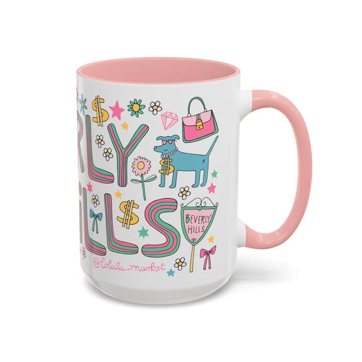 LOLALA - Your California Happiness Market 💛 - Wholesale Coffee Mug - Beverly Hills - *BIG* Coffee Mug (15oz)