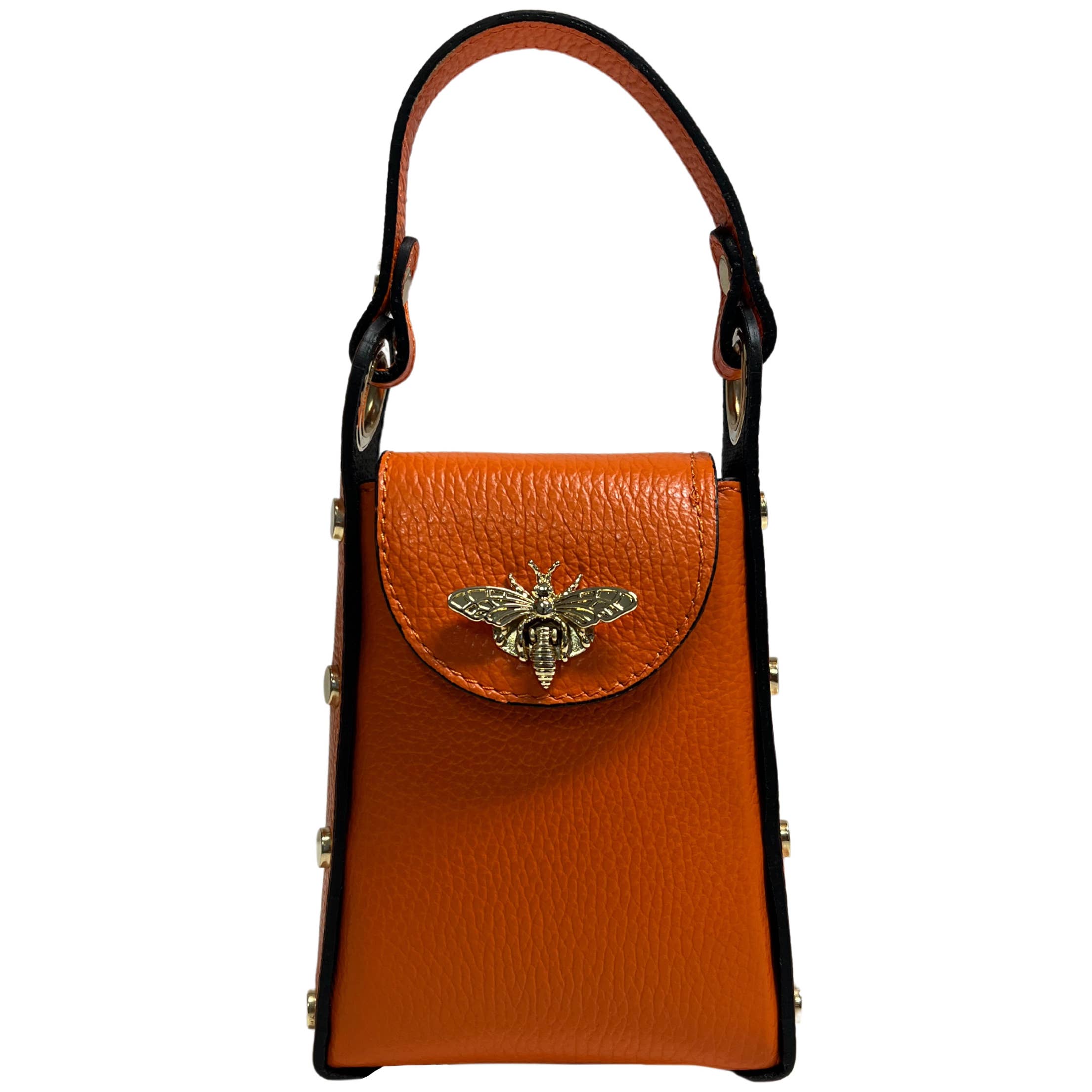 MODARNO - Wholesale Top Handle Bag - Women's - Modarno mini bag in genuine leather dollar with bee-shaped l38