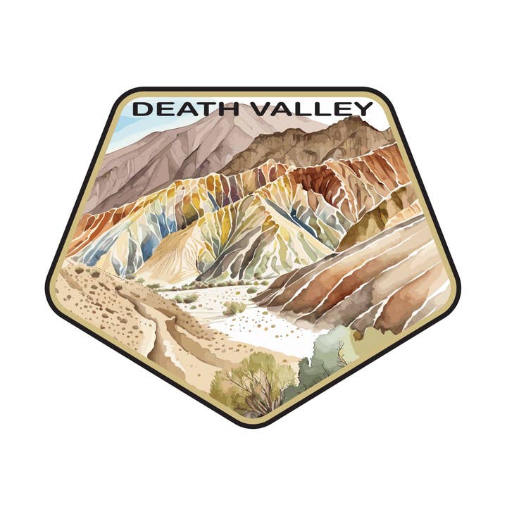 Death Valley National Park Vinyl Sticker, Outdoor Decal for wholesale by Home Folk Studio
