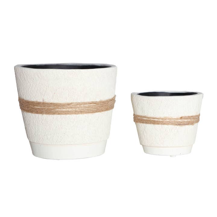 Floreira J/2, De Terracota, Em Cor Branca, De 17X17X15cm por atacado de B&B