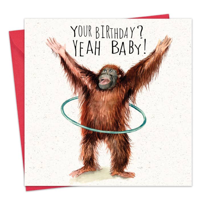 Yeah Baby - Funny Birthday Card for wholesale by Twizler Ltd