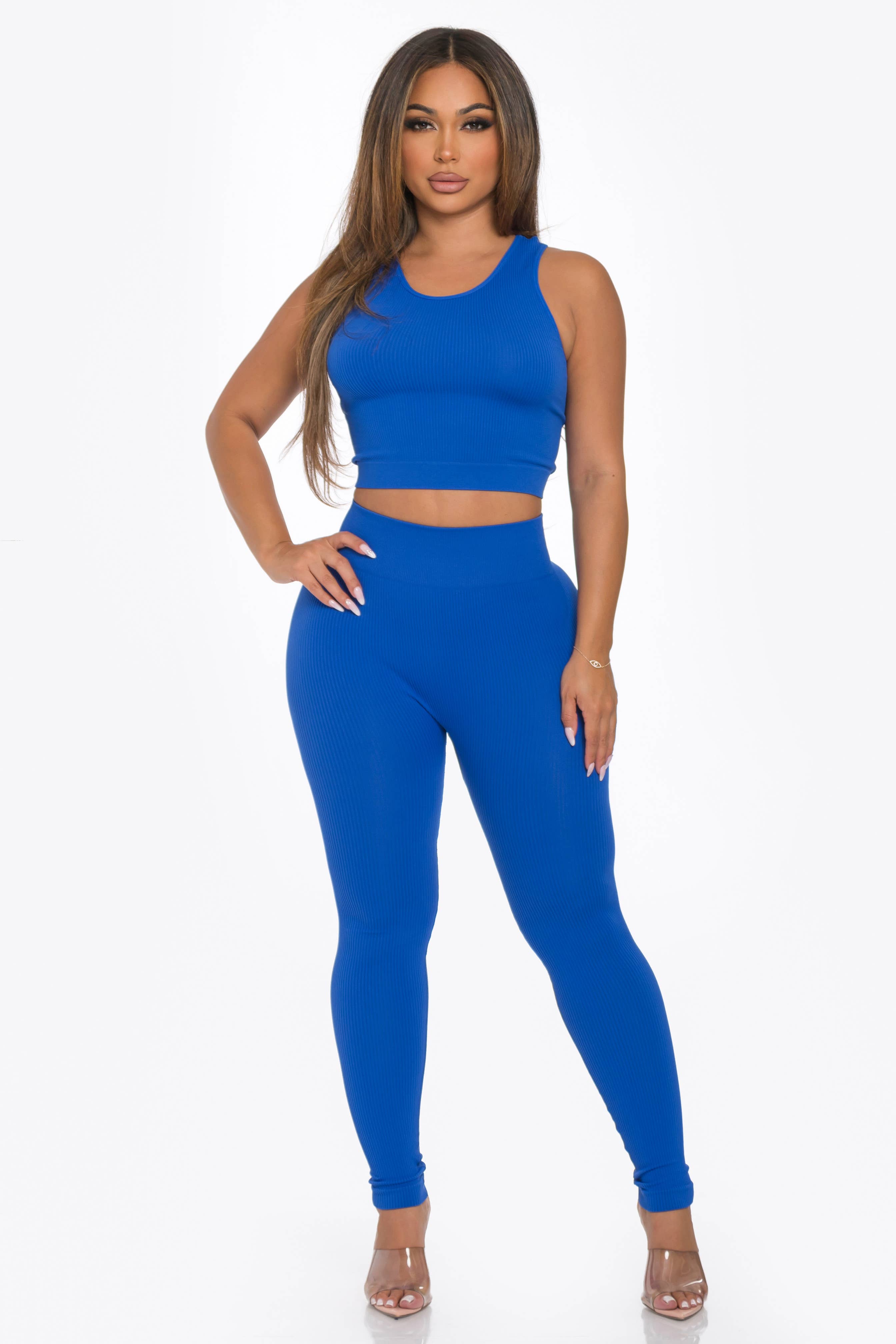 Lime All the Time - Vendita all'ingrosso Completo sportivo - Donna - Set 2 pezzi sportivo: top crop e leggings9