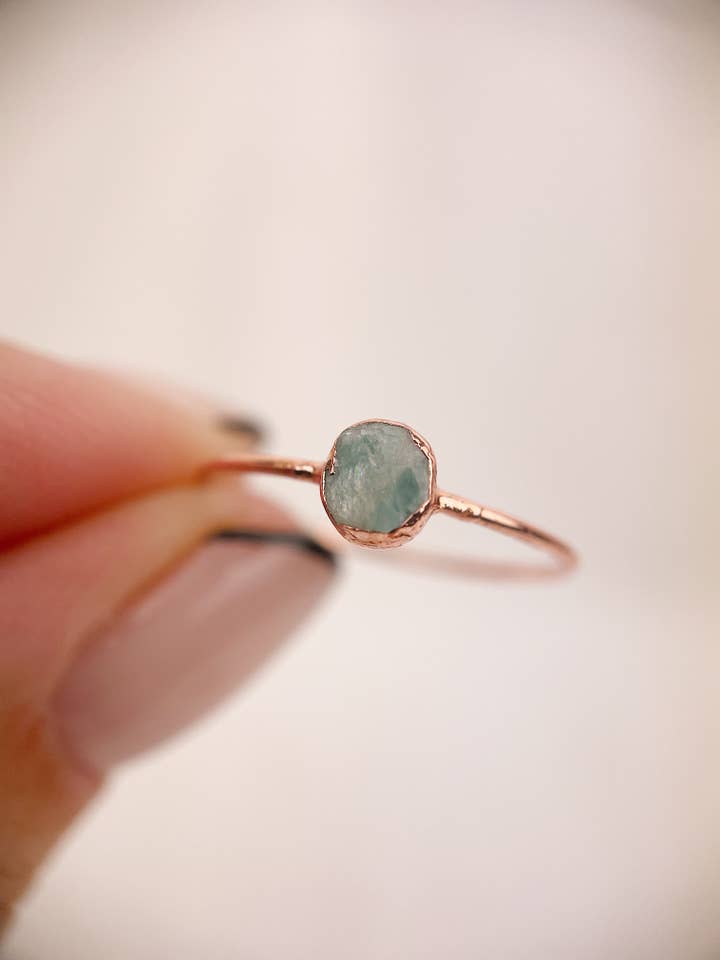 Amazonite Ring in Copper for wholesale by Lyon and Feather