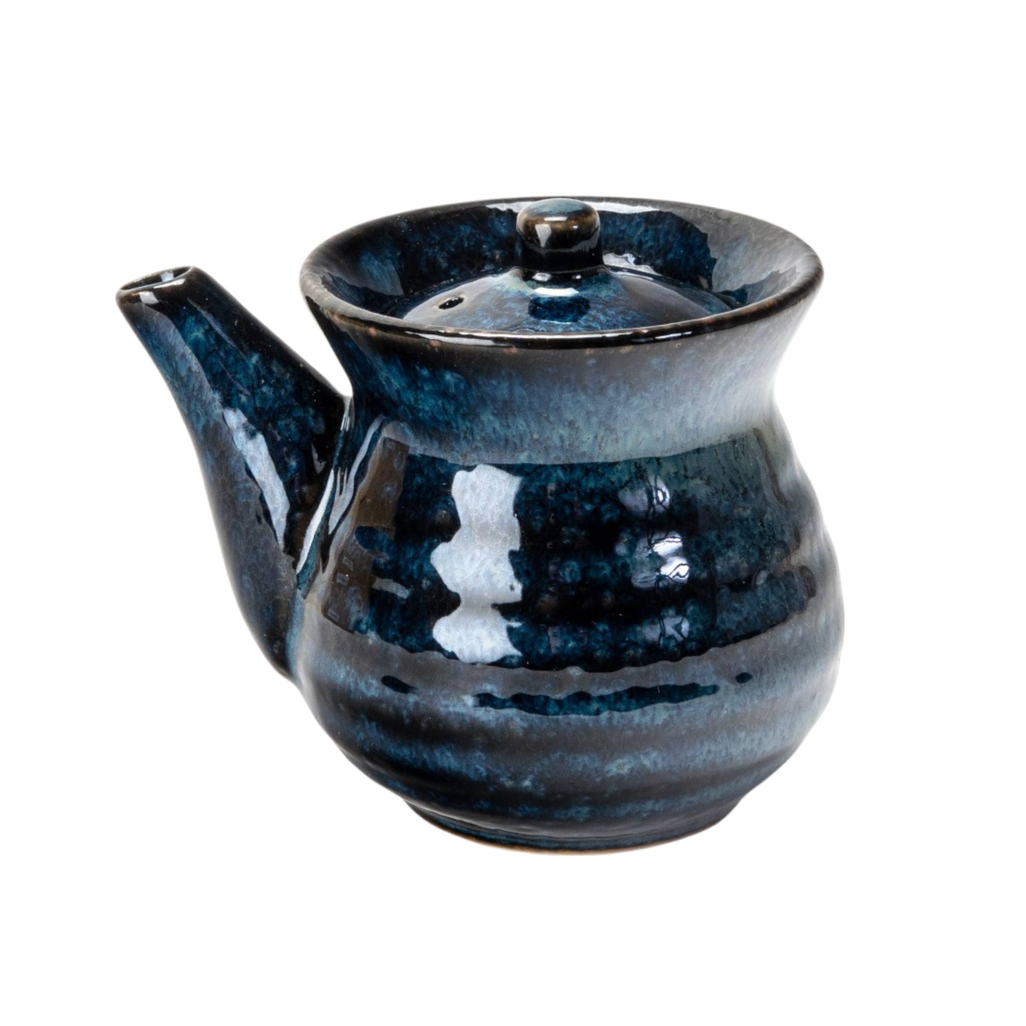 Urban Tokyo - Wholesale Oil/Vinegar Dispenser - Soy Sauce Dispenser 9 fl oz Bottle Reactive Glazed Navy Blue Design JP (1/60)