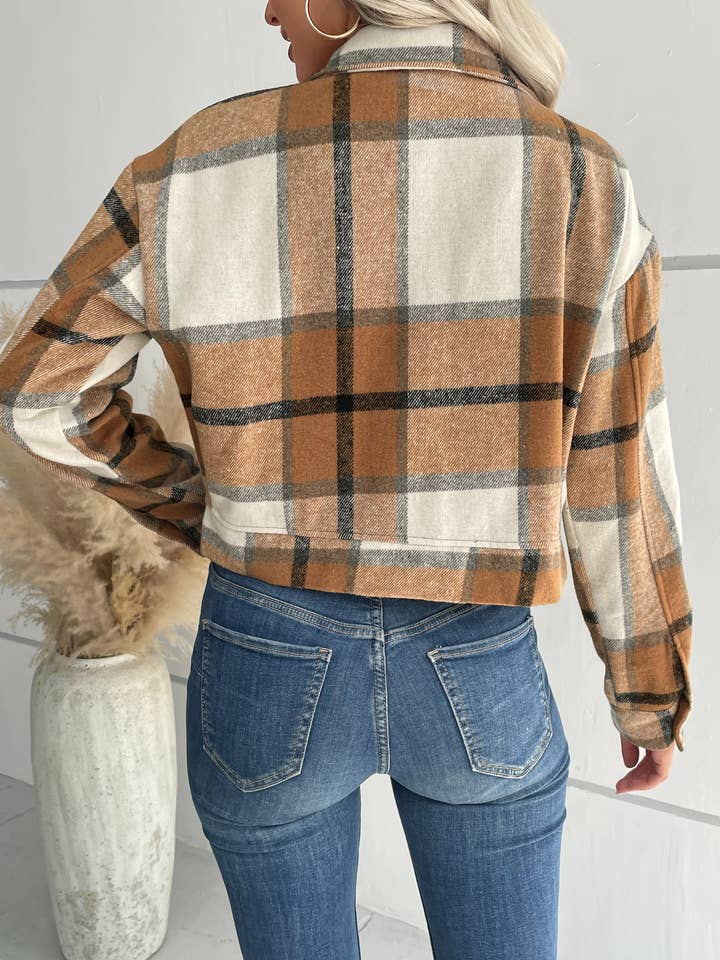 Masyal – wholesale Shirt Jacket/Shacket - Women’s – Women's autumn and winter plaid long-sleeved shirt jacket1