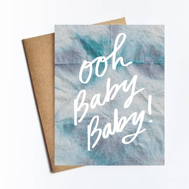 Ooh Baby Baby Card for wholesale by Kate Moore Creative Studio