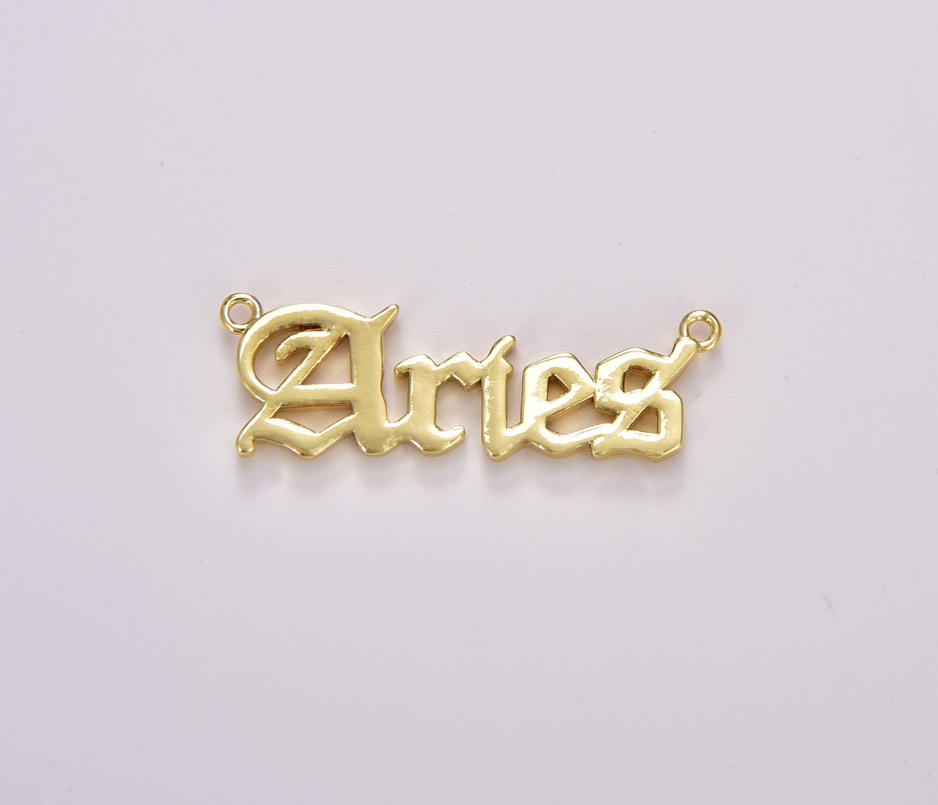 Beads Creation – wholesale Individual charm/pendant – Old English Font Astrology Zodiac Charms Connector, CN4390