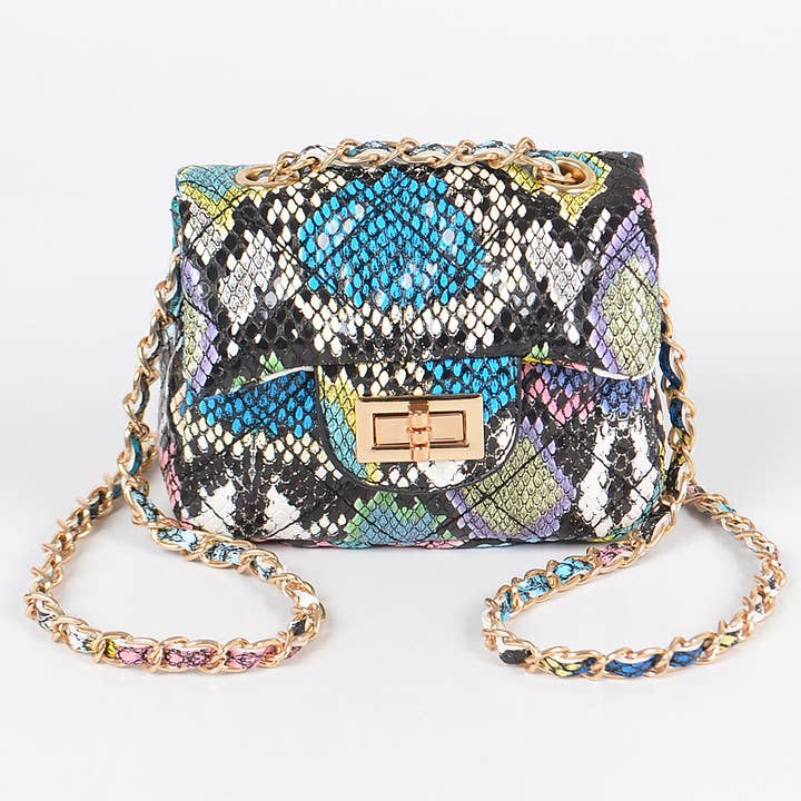 3AM BY H&D ACCESSORIES - Wholesale Crossbody Bag - Women's - Multi Snake Quilted Mini Bag