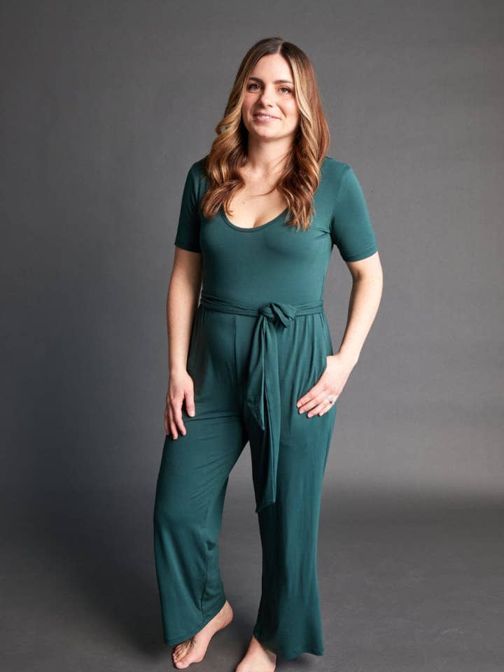 Forme Jumpsuit in Forest for wholesale by Lost in Layers