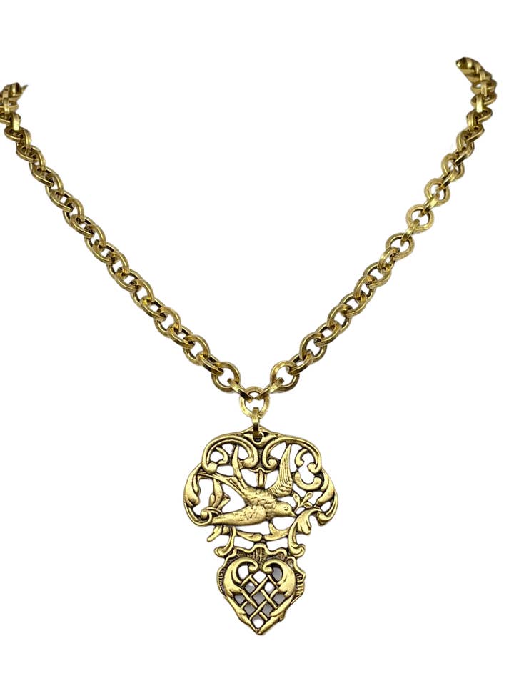 Pince à chaussures vintage en métal doré de 18 po pour la vente par Erin Knight Designs