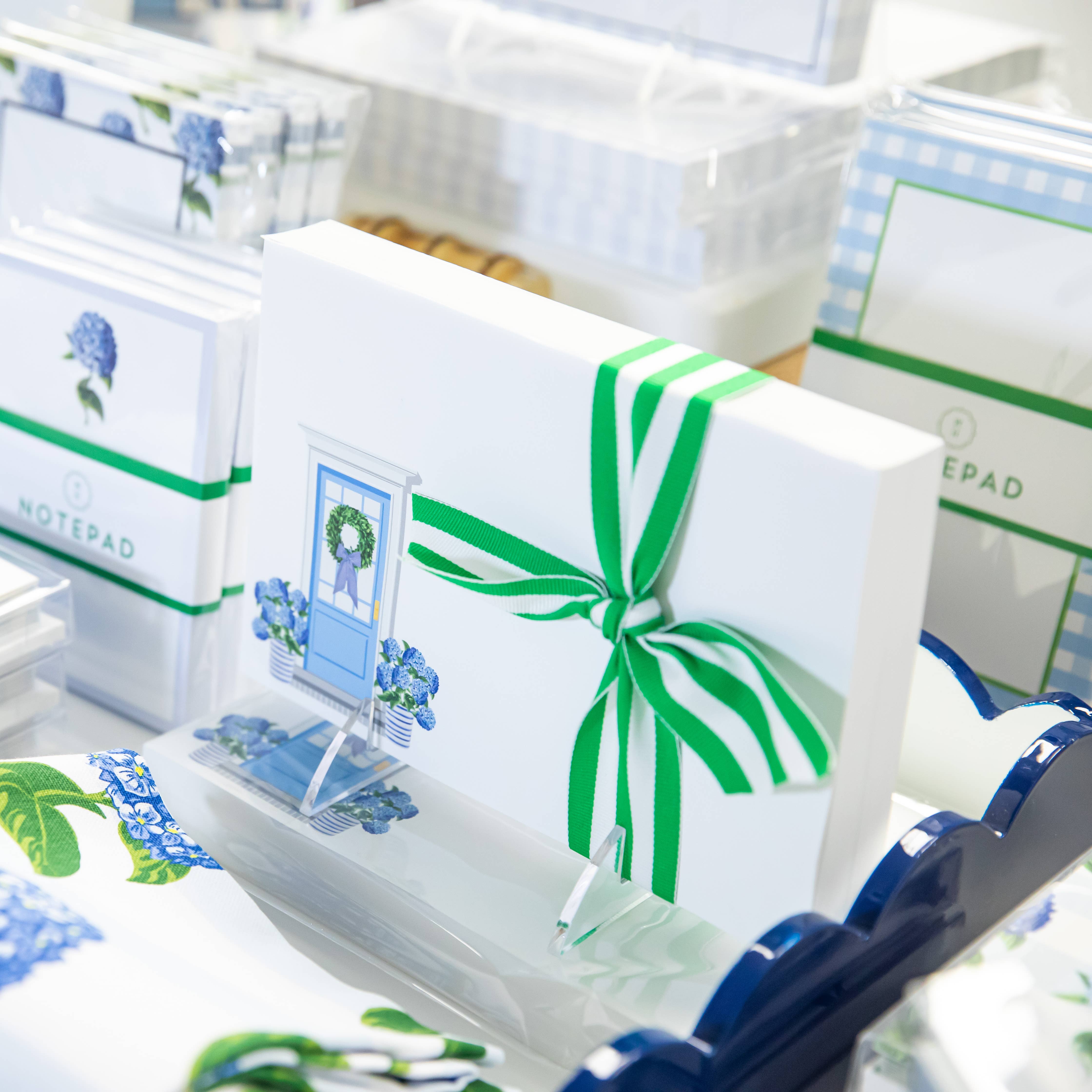 WH Hostess Social Stationery - Vente Blocs-notes - En stock Bloc-notes Hydrangeas 8,5x5,5 Porte d'entrée1