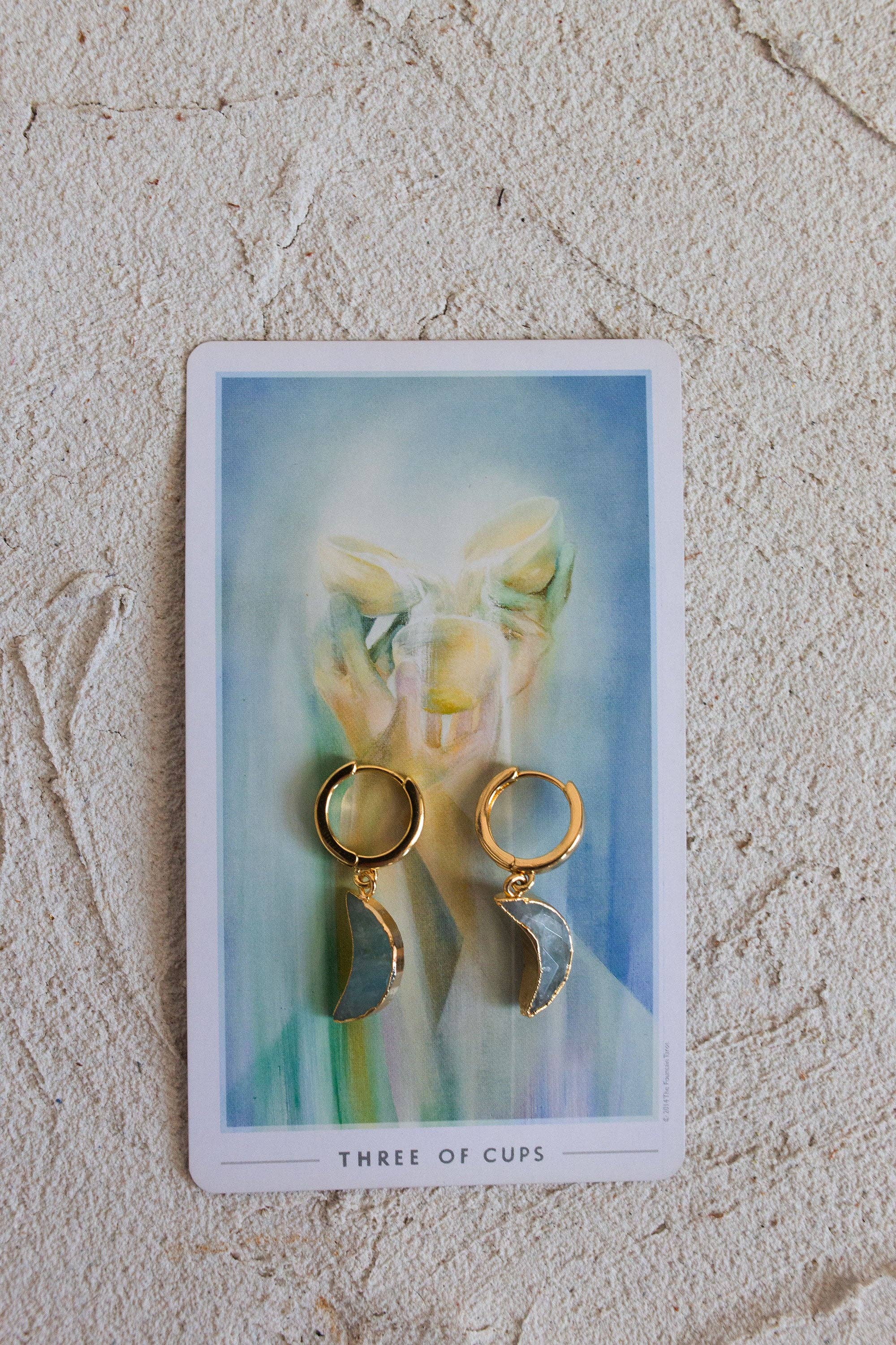 Bohemian and Bouj - Wholesale Huggie Earrings - The Moon Huggies | 18k Gold-Plated6