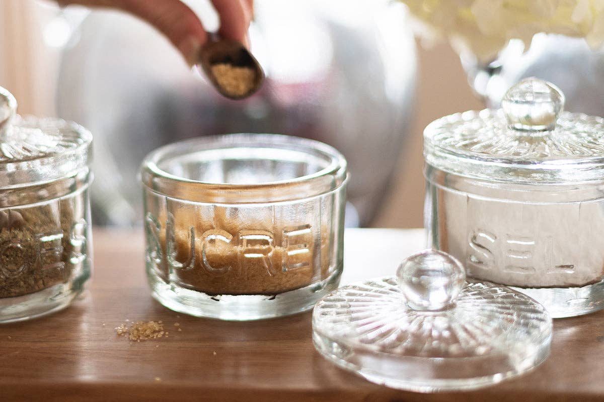 etúHOME - Wholesale Jar - Bistro Glass Sugar Cellar with Scoop6