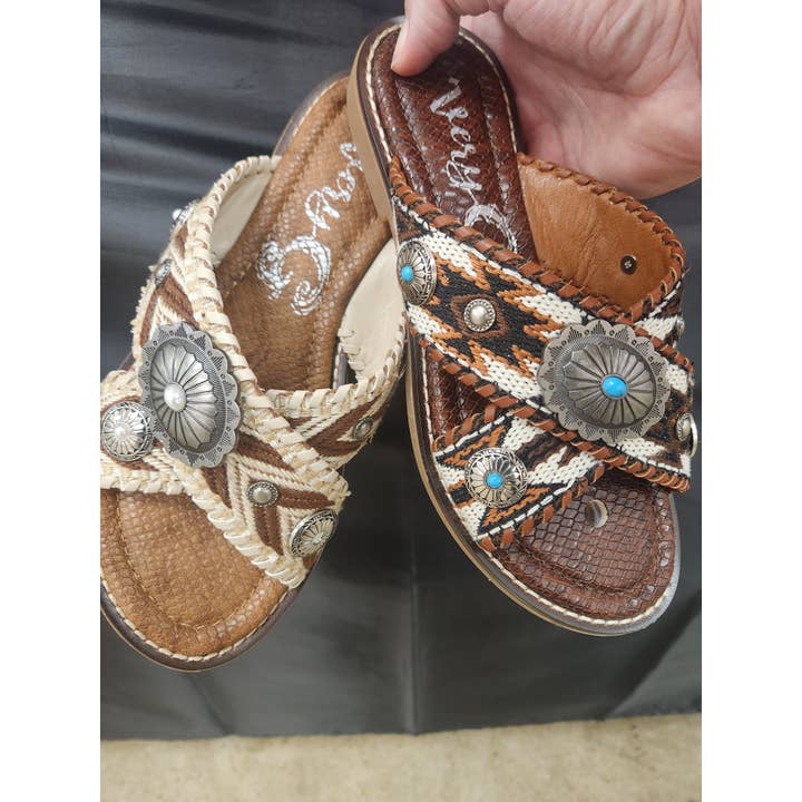 Very G - Wholesale Slippers - Women's - Jungle-Very G Western Slip on Sandal