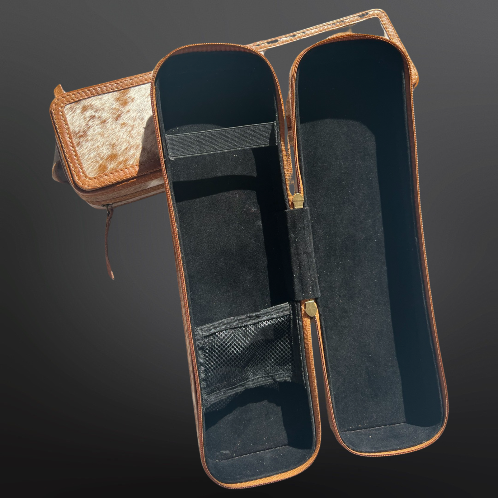 Westrian International - Wholesale Jewelry Box/Organizer - Cowhide Leather Curling Iron Jewelry Case2