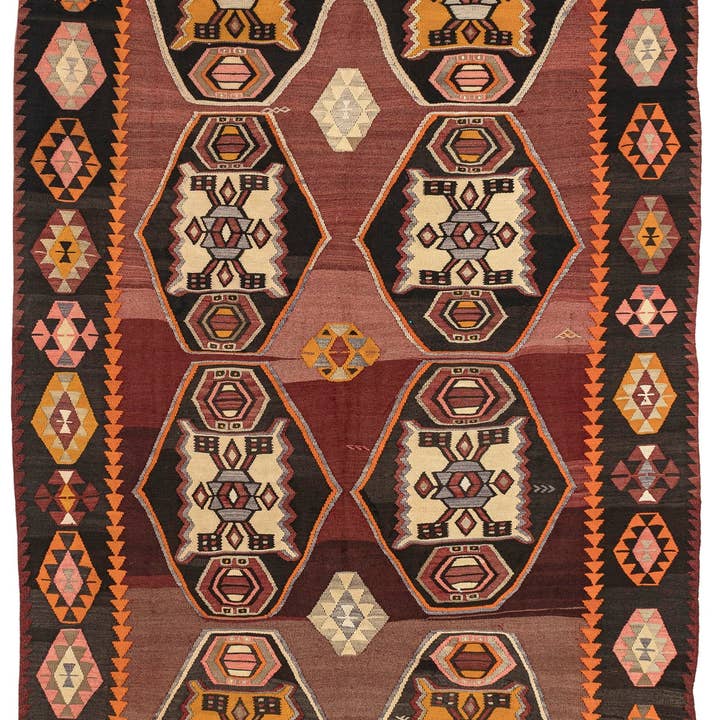 5'9'' x 8'8'' Vintage Handmade Turkish Kilim Rug for wholesale by Rugtolia