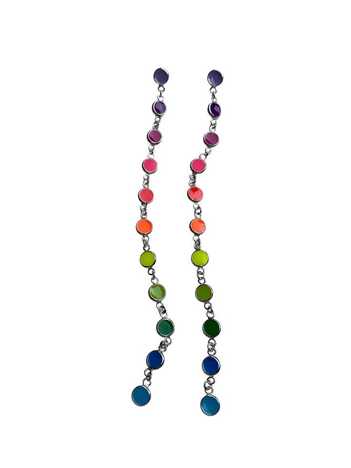 colorful statement earrings: Chakras for wholesale by StudioSophiaSophia