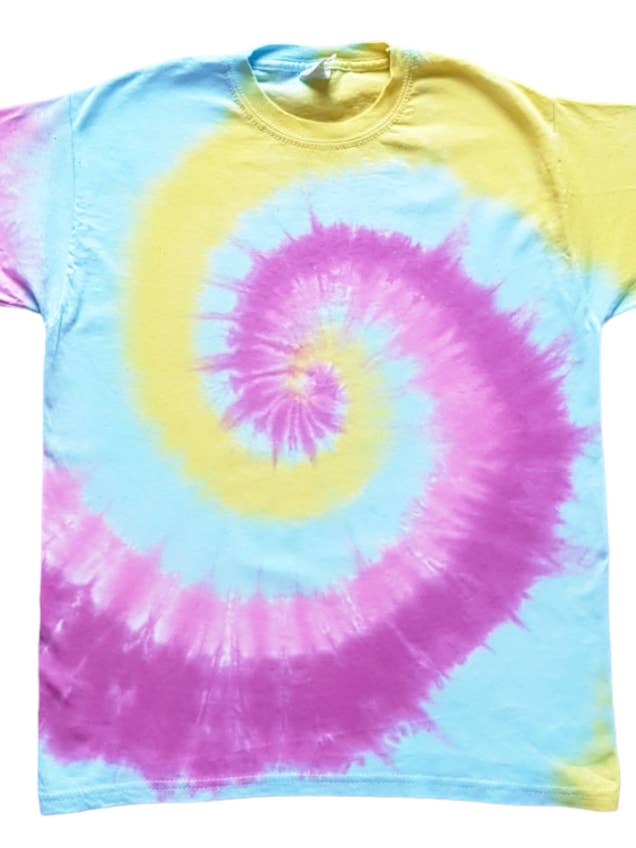 Camisola Tie Dye Espiral em Tons Pastel Suaves por atacado de VeEco Gifts